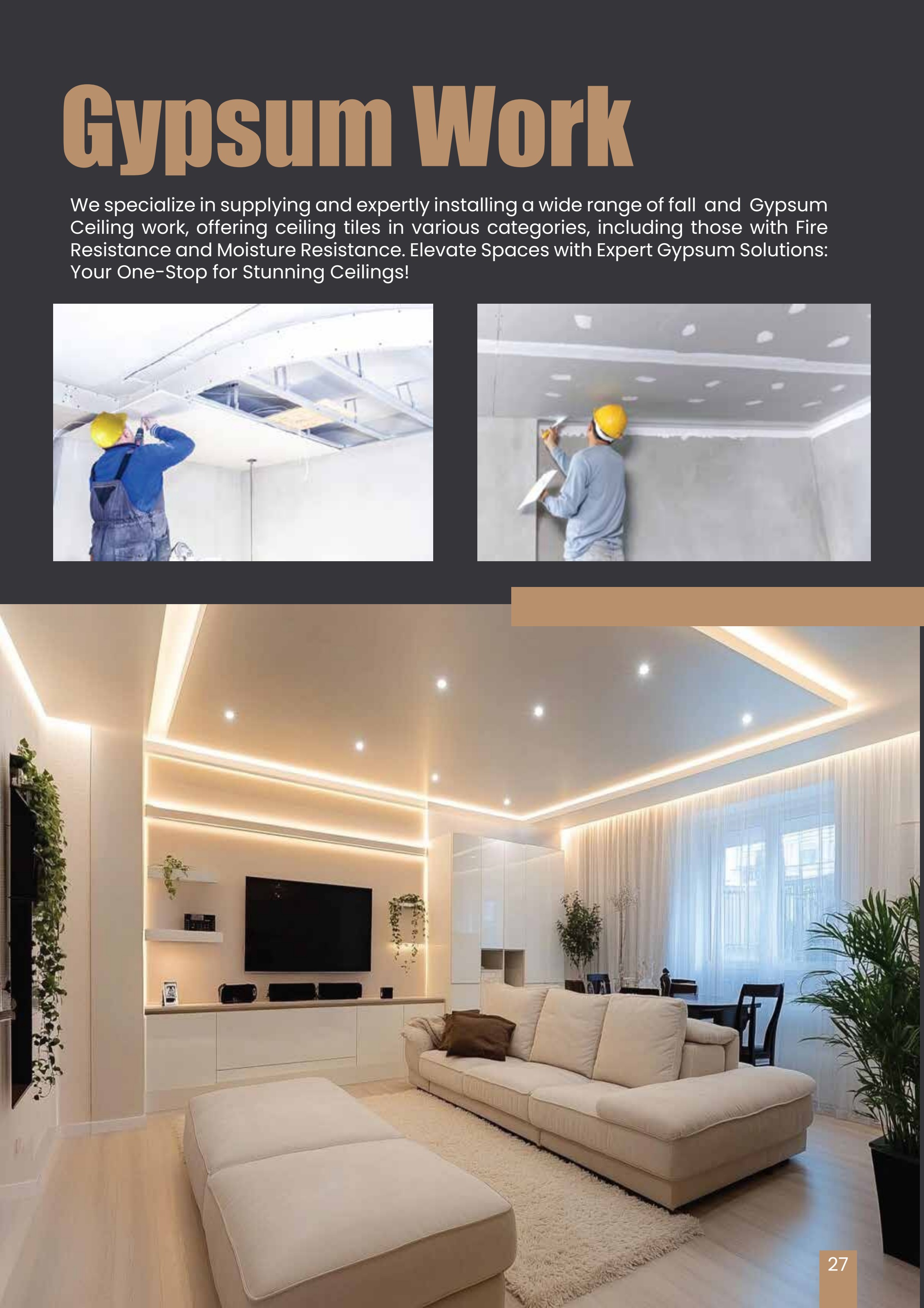 HetrA company profile — page 29: Gypsum Work